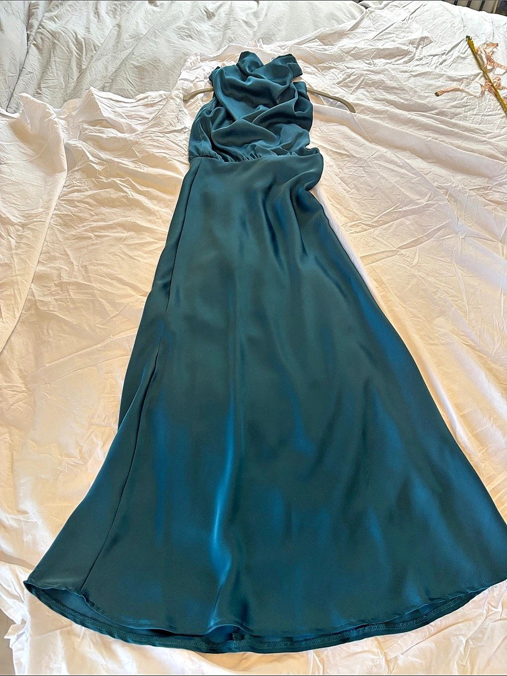petal + pup Grasie Halter Dress Maxi Dress Teal Blue XS